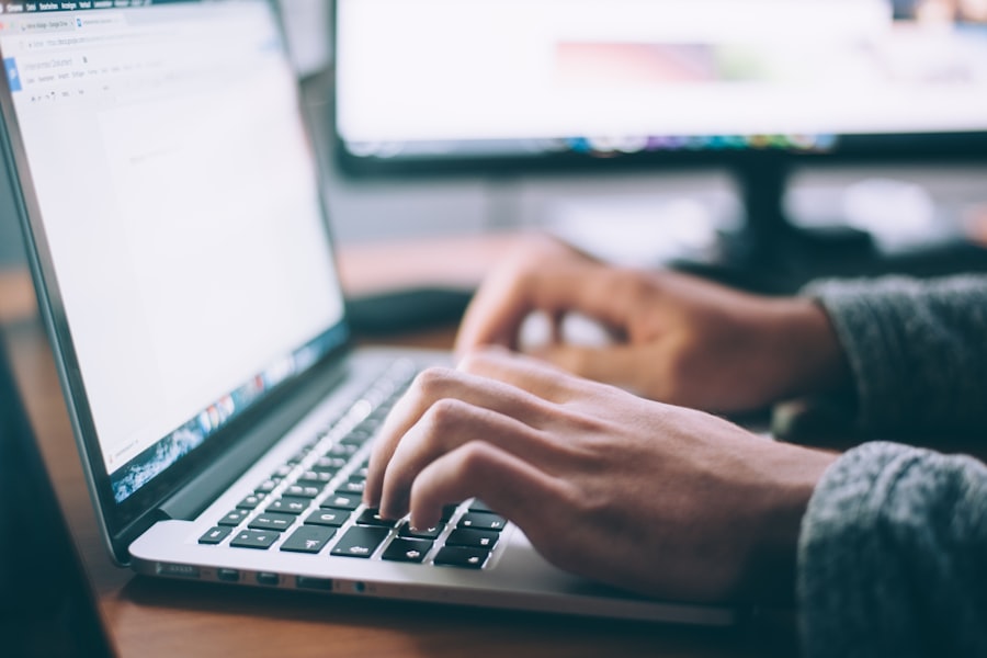 Professional working on project planning at a desk